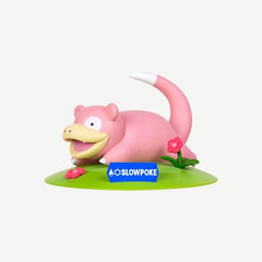 Take it easy with the lovable Slowpoke! The Funism Pokémon Slowpoke Prime Figure perfectly captures everyone's favorite absent-minded Pokémon in a relaxed pose, complete with a cheerful smile, colorful flowers, and a grassy display base. Standing approximately 3 inches (7 cm) tall, this officially licensed collectible is a charming addition to any Pokémon collection.
Despite its compact size, this premium PVC statue features crisp sculpting, vibrant paint applications, and an adorable nature-inspired base