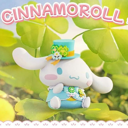 Celebrate the beauty of spring with the charming Cinnamoroll Figure from the Sanrio Characters Flower Season Series. Dressed in an elegant pastel outfit and topped with a decorative spring hat adorned with clover and floral accents, Cinnamoroll brings a touch of luck and seasonal cheer to any collection.
Surrounded by a lush clover-inspired theme, this adorable figure showcases Cinnamoroll's signature floppy ears and sweet expression, paired with beautifully detailed springtime accessories. The soft colors