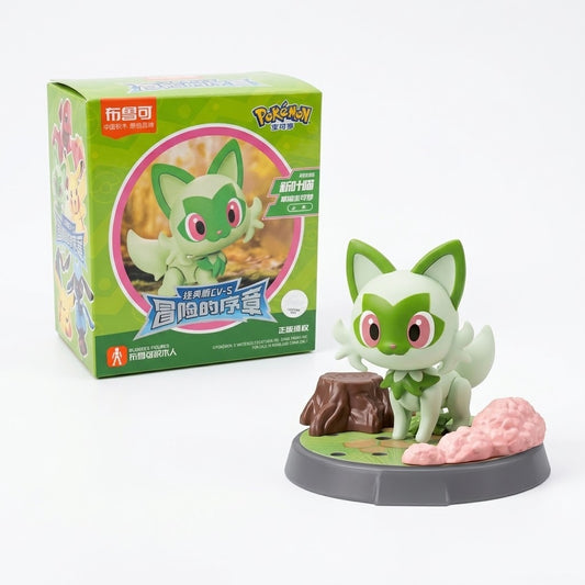 <p>Add the adorable Grass-type starter <strong>Sprigatito</strong> to your collection with the <strong>Blokees Pokémon Classic Version-S Sprigatito Figure</strong>!</p>
<p>This officially licensed Pokémon collectible recreates Sprigatito in Blokees' stylized figure format, featuring its soft green coloring, large pink eyes, leafy facial markings, and playful feline design.</p>
<p>Part of the <strong>Classic Version-S</strong> series, Sprigatito is displayed on a detailed scenic base with nature-themed ele