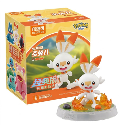<p>Add the energetic Fire-type starter <strong>Scorbunny</strong> to your Pokémon collection with the <strong>Blokees Pokémon Classic Edition Scorbunny Figure</strong>!</p>
<p>This officially licensed Pokémon collectible recreates Scorbunny in Blokees' stylized figure format, capturing its cheerful personality and instantly recognizable white-and-orange design.</p>
<p>Part of the <strong>Classic Edition</strong> series, Scorbunny features articulated joints for simple posing and is designed as a compact d