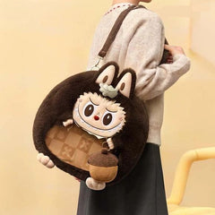 POP MART The Monsters Labubu Mokoko Fall Into Sweaters Mochila de Peluche Transparente AUTÉNTICA