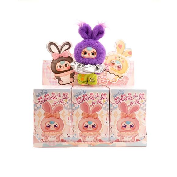 Bring a hop of joy to your collection with the Baby Three Lily Rabbit Town V2 Plush Blind Box! This whimsical series invites you into a rabbit-inspired wonderland where every plush has its own charm, story, and style. Each blind box holds one of 12 possible figures — 11 regular ones plus a rare secret edition — making each unboxing an adventure full of possibility.
Crafted with soft plush materials, vivid pastel palettes, and charming rabbit-town design elements, these characters are as perfect for display