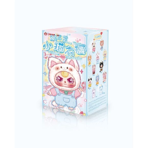 Elevate your collection with the Baby Three “Kitten Wardrobe” Plush Blind Box — a plush series brimming with feline charm, style, and surprise. Each box hides one plush kitten dressed in a wardrobe of imaginative outfits, styled with expressive eyes, playful accessories, and whimsical details. With 12 regular kitten designs plus 2 rare hidden styles, this set offers both everyday cuteness and the thrill of rare finds.
Standing about 18-22 cm tall, these plushes combine high-quality fabric, soft fill, and d