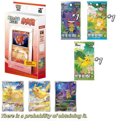 Box Contents :
1. One Charmander holographic card
2. One Red paper card display frame
3. One sealed pack of Collect 151 Journey booster pack (5 cards)
4. One sealed pack of Collect 151 Hope booster pack (5 cards)
5. One sealed pack of Collect 151 Surprise booster pack (5 cards)