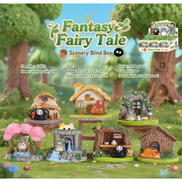 Step into a charming miniature world with the Fantasy Fairy Tale Scenery Blind Box Series! Each blind box contains one randomly selected resin diorama featuring an adorable forest spirit and whimsical companions in beautifully crafted woodland scenes. From cozy cottages and blooming gardens to tranquil waterfalls and rustic cafés, every design captures the magic of a peaceful fantasy village.
Collect all 6 unique designs to create your own enchanting storybook display. Each miniature is crafted from high-q
