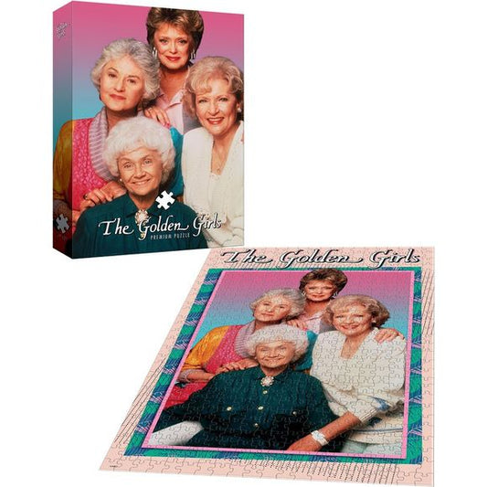Piece together this 1000-Piece puzzle featuring blanche, rose, Dorothy, and Sophia from the iconic series the golden girls.  Finished size is 19" x 27".