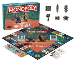 Say "aloha" to out-of-this-world adventure with Monopoly: Lilo & Stitch! Buy, sell and trade your favorite humble and beloved characters from the hit Disney movie in this tropical twist on the classic game. Face Galactic Federation odds and hula your way across the big island with Lilo, Nani, Stitch, and more of both alien and human kind to accumulate houses and hotels. It's a Hawaiian roller-coaster ride to become the model citizen with the most riches, and "Ohana means family" so don't get left behind!