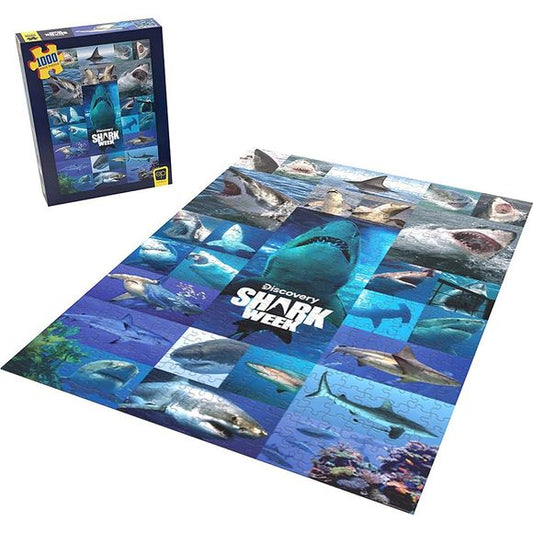 USAopoly Shark Week Shiver of Sharks 1000 Piece 19x27-inch Jigsaw Puzzle