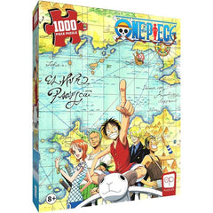 Set sail on a grand adventure with this vibrant One Piece - "Sailing the Going Merry" 1000-piece puzzle! Featuring stunning artwork of your favorite characters from Eiichiro Oda’s legendary series, this puzzle is perfect for fans who want to bring the world of pirates, camaraderie, and epic journeys to life. With intricate details and stunning colors, completing this 27" x 19" puzzle will be as rewarding as discovering One Piece itself.
