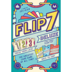 Flip over cards one by one without flipping the same number twice.
Sound easy? Think again! This isn't just any deck of cards… In Flip 7 there's only one 1 card, two 2's, three 3’s, etc plus a bunch of special cards that can score you extra points, give you a second chance, or freeze you or your opponents in your tracks.
Are you the type of player to play it safe and bank points before you bust, or are you going to risk it all and go for the bonus points by flipping over seven in a row? Press your luck me