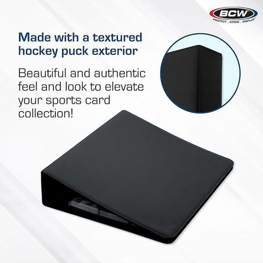 BCW 3" Hockey Collection Album - Premium Black | Galactic Toys & Collectibles