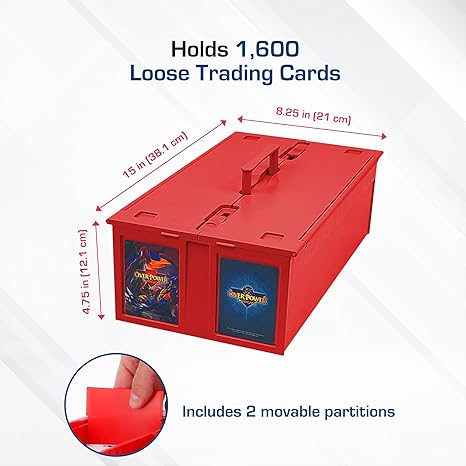 BCW Collectible Card Bin - 1600 ct. - Red | Galactic Toys & Collectibles