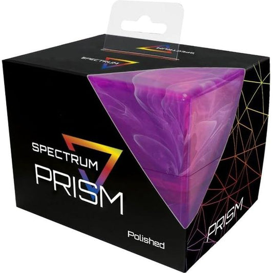 Looking for a durable, attractive deck case that can hold up to 100 standard double-sleeved cards? Look no further than the Charoite Purple Prism Deck Cases from Spectrum by BCW! Made of sturdy, translucent plastic and featuring a polished, marbled shell, these cases are both stylish and functional.
One of the key features of these deck cases is their horizontal format, which makes it incredibly easy to remove cards from the case. The secure snap closure ensures that the case will not accidentally open duri