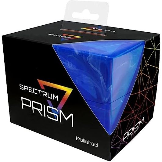 Looking for a durable, attractive deck case that can hold up to 100 standard double-sleeved cards? Look no further than the Apatite Blue Prism Deck Cases from Spectrum by BCW! Made of sturdy, translucent plastic and featuring a polished, marbled shell, these cases are both stylish and functional.
One of the key features of these deck cases is their horizontal format, which makes it incredibly easy to remove cards from the case. The secure snap closure ensures that the case will not accidentally open during