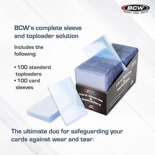 BCW Card Sleeve and Toploader Combo Pack 100ct