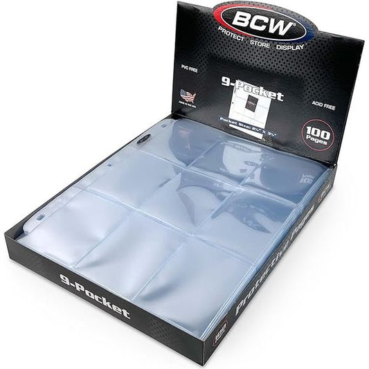 BCW Pro 9-Pocket Pages - 100ct Box | Galactic Toys & Collectibles