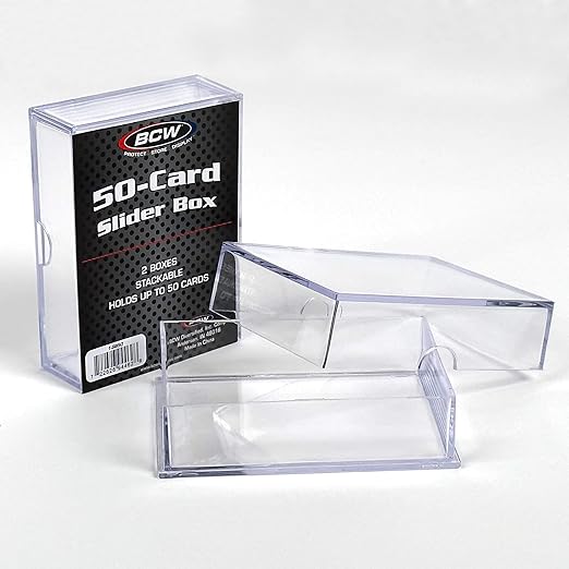 BCW 2-Piece Slider Box - 50 Card (2-Pack)
