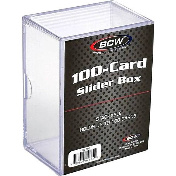 BCW 2-Piece Slider Box - 100 Card | Galactic Toys & Collectibles