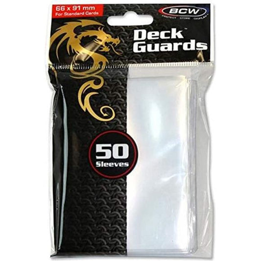 1 (One) Pack of 50 Deck Guards. The BCW Deck Guards are an acid free, archival quality product that is Designed to protect, store and display your valuable gaming cards.