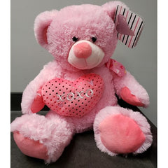 Show your special someone how much they mean to you with one of these cute stuffed bears. Sits about 15" tall while sitting.