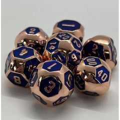 The perfect companion for your gaming needs! These premium die-cast polyhedral dice are exactly what you've been searching for that upcoming game night with the group. Each set weighs roughly 5 ounces and are stored in a quality, brushed metal tin with foam insert. These dice are engraved with crisp, easy-to-read numerals. Many styles and colors are available.
This set includes on of each: d20, d12, d10, d10 (percentile), d8, d6, and a d4 (7 dice in total). All inside the Galactic Toys Dice Tin.