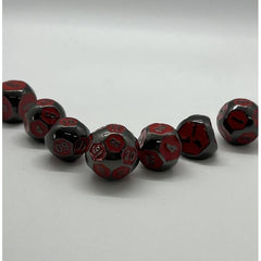 Galactic Dice Premium Dice Sets - Ball Dice Steel & Red (Ver 25) Set of 7 Dice with Tin | Galactic Toys & Collectibles