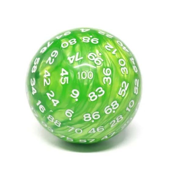 A D100 for Dungeons and Dragons, Pathfinder, and other role playing games.