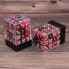 36 individual 12MM D6 dice in a container.
