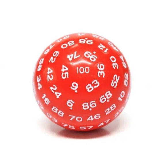A D100 for Dungeons and Dragons, Pathfinder, and other role playing games.