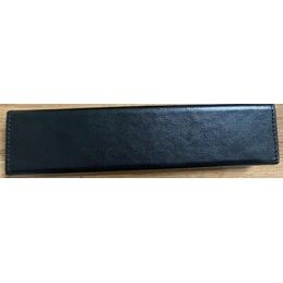 Leather Dice Case - perfect for holding a set of 7 dice - works with acrylic, metal, or stone dice sets. Magnetic seal that holds it closed. Galactic Toys Logo on top of the case.