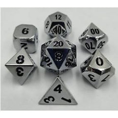Galactic Dice Premium Dice Sets - NF Dice Silver/Black (Ver 32) Set of 7 Dice with Tin | Galactic Toys & Collectibles