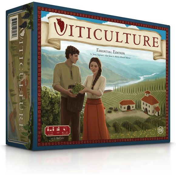 In the game, you find yourself in rustic, pre-modern Tuscany, where you've inherited a meager vineyard. You'll have a few plots of land, an old crush pad, a tiny cellar, 3 workers.and the dream of owning the best winery in Italy. Your job is to allocate your workers and helpful visitors to complete various tasks throughout the year. Each season is different on a vineyard, so the workers have different tasks they can take care of in the summer and winter. There's competition over those tasks, and often the f