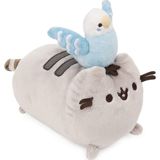 Pusheen is the snack-loving cat who loves to go on adventures with friends like Sloth, Stormy, Pip and Cheek in her popular webcomic with over 10 million social media fans! Pusheen loves her friends! In fact, some are inseparable, like her bond with Bo the parakeet. This adorable duo is having a great time together with Bo’s blue wings open and Pusheen smiling a big, wide-open grin. Bo comes attached to Pusheen. Pusheen fans will love receiving the two-in-one best friend set in high-quality soft plush featu