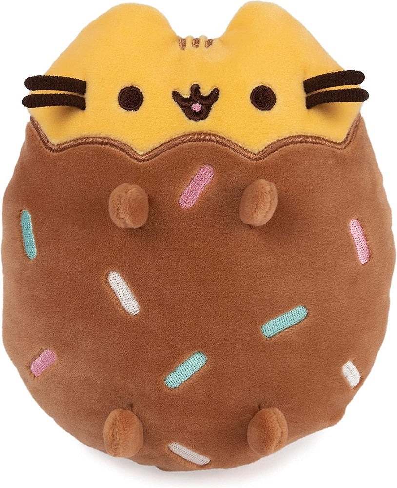 Pusheen is cute enough to eat! The latest Pusheen plush collection by GUND transforms the internet’s favorite lazy tabby cat into even more delicious treats, ranging from iconic beverages to chocolate-dipped cookies and mystery ice cream surprise plush! This adorable Squisheen features Pusheen as a 6” tall yellow and brown chocolate-dipped cookie, with colorful pastel sprinkles and Pusheen’s brown embroidered signature smile and whiskers. This Pusheen plush is made from a super-soft elastic material that ma