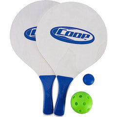 HIGH QUALITY MATERIAL: Our paddles are constructed from premium wood while our pickleballs are made of hard plastic and firm rubber, ensuring longevity in our equipment
BEST VALUE: You get 2 paddles made of premium wood and 2 different pickleballs - one 1" rubber ball and one 1" plastic ball
EASY SETUP: Does not need a net, court, or other accessories to play - you can virtually play anywhere
VERSATILE: Great for playing in the backyard, park, or beach
CHALLENGE YOURSELF: Smack, volley, return - how long ca