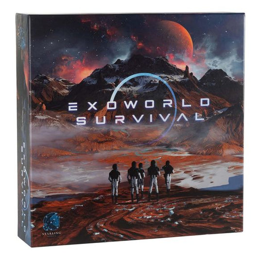 Exoworld Survival is a cooperative colony-building game, set in the alien landscape of a new planet. Each turn, you use your character actions to expand your colony with new modules, manage unique crises, and achieve self-sufficiency on a variety of unique exoplanets. The cooperative game has endless replayablity with a wide variety of exoplanet scenarios, characters, and modules.
Cooperative colony-building survival gameplay in space
Easy to learn with players able to leave and join mid-game
A variety of