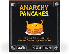 A card game for people who think that chaos is pretty sweet. In this frantic, fast-paced game, you all get a bunch of pancake cards with misfit toppings. Match your toppings with other players' toppings to force them to take your pancakes. Everyone should be working to do this as fast as they can at the same time. The first player to dump all their pancakes wins. It's 100% pure mayhem.