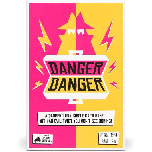All the adrenaline of a high-stakes heist packed into a card game the whole family can enjoy. Danger Danger is a game where your team’s goal is to have the most Cases showing at the end of the round. You do this by drawing and placing cards, while the other team tries to thwart you. In order to win, you have to finish playing by the time a 60-second timer runs out. Oh, and you can’t see the timer at all! That means it’s just you, your teammates, and your combined instincts racing against an invisible clock