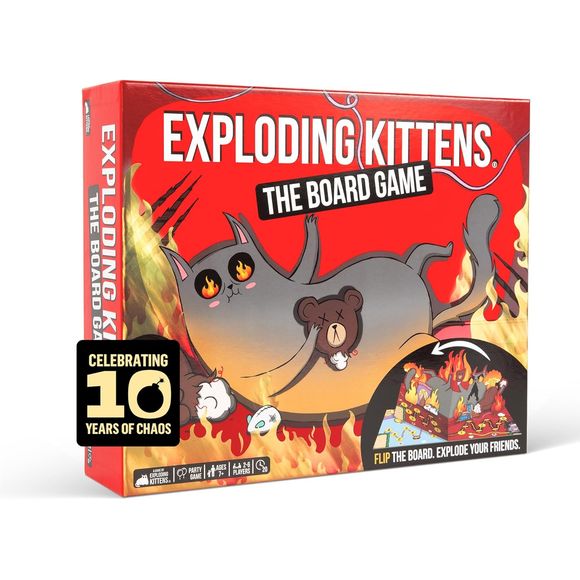 The board completely transforms: In this family game, your goal is to make it to the end of the board without exploding. But one wrong move can cause the board to flip, revealing a whole new path where every move could be your last.