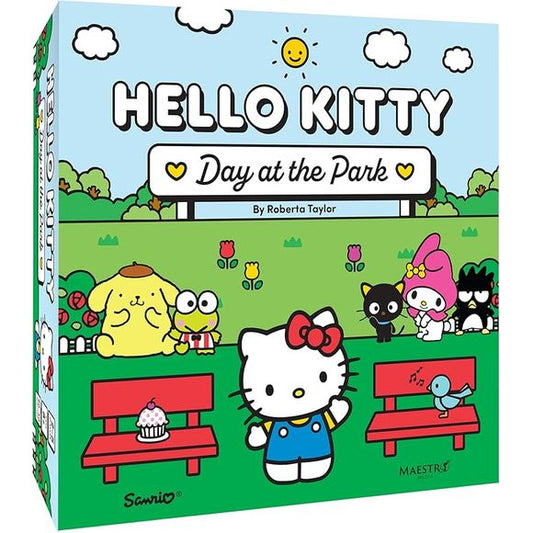 HELLO KITTY: DAY AT THE PARK - In Hello Kitty: Day at the Park, players take on the role of Hello Kitty, My Melody, Kuromi, and other characters to playfully compete for the most epic day of fun at the local park. They explore the park by laying tiles, ideally gaining items along the way that allow them to complete adventures, which they will document by taking selfies. The game's dynamic mechanics ensure each playthrough is a unique experience. The game features a unique system to scale all parts of the ga