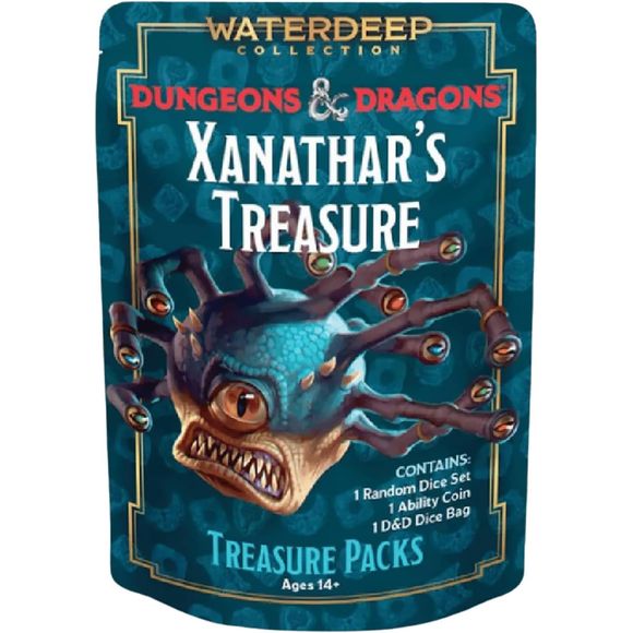 53 Never Released Dice Set! Includes 15 Xanathar-themed sets. Limited edition - unique addition for collectors and RPG enthusiasts. 13 New Themed Coins! Waterdeep currency coins will be in all 3 release for 2025. 7 New Bag Colors! Featuring new colors and new designs with Xanathar embroidered logos.