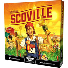A true second edition of a beloved classic! In Scoville, players bid for turn order, plant and harvest peppers, complete recipes, and attempt to be crowned pepper king or queen! Features all new art (Vincent Dutrait!) and components, new single player rules, and the Labs expansion - all in the base box!