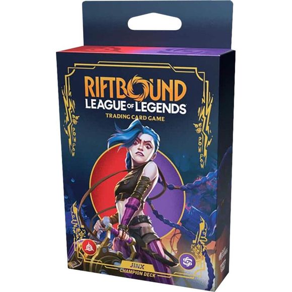 Blow It All Up! Jinx's preconstructed 56-card deck is filled with aggressive units, explosive spells, and features an iconic Champion Card of Jinx herself. Get out there and see what she's made of!
- Ready to Play: A full 56-card preconstructed deck featuring Jinx, designed for accessible and dynamic gameplay.
- Upgrade with Ease: Includes 3 rares with a clear path to competitive upgrades - perfect for both newcomers and veterans.
- Extras to Keep You in the Action: Includes a full-size paper playmat, a boo