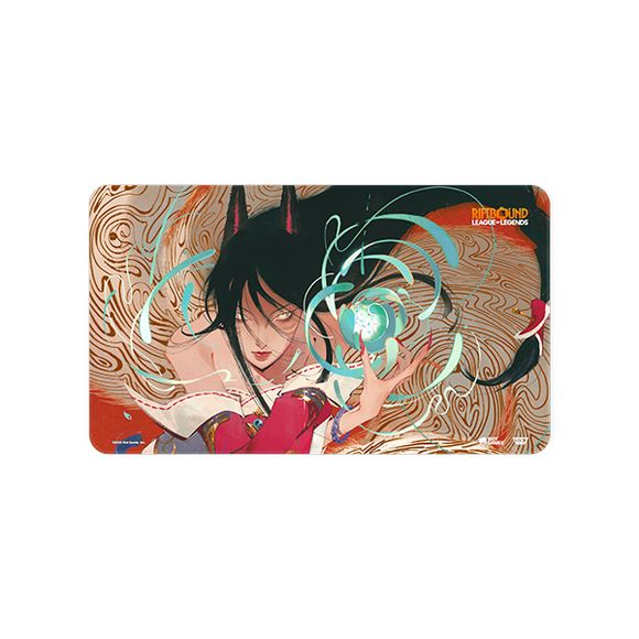 Forge your path through the Rift with this Ahri playmat that provides protection, style, and serious presence at the table. Stitched trim playmat in a retail ready box allows players to protect their cards in style!
High quality - 24 x 14 inch neoprene playmat with stitched trim and rubber backing provides smooth play surface to protect your cards
Rep your Champion - Riftbound: Origins playmat featuring Ahri!