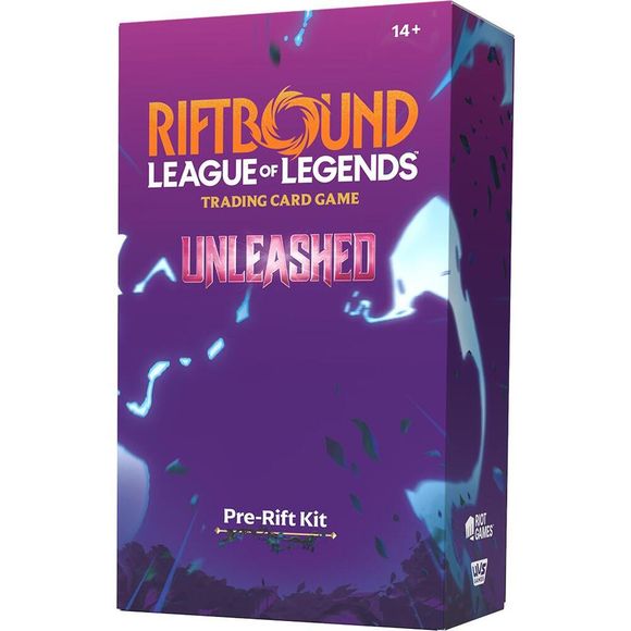Each player Pre-Rift Kit contains a mini-preconstructed deck (6 varieties), containing a Champion Legend, Champion Unit, and all the runes that Champion needs to operate. Each of the Pre-Rift Kits also includes five Unleashed boosters so players can crack packs and build decks structured around their precon Champion.
Each Individual kit contains: • Contains 1 of 6 varieties of Preconstructed Deck
• Five Unleashed Boosters
• 1 Pre-Rift promo card