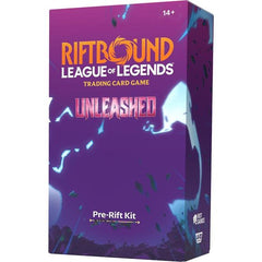 Each player Pre-Rift Kit contains a mini-preconstructed deck (6 varieties), containing a Champion Legend, Champion Unit, and all the runes that Champion needs to operate. Each of the Pre-Rift Kits also includes five Unleashed boosters so players can crack packs and build decks structured around their precon Champion.
Each Individual kit contains: • Contains 1 of 6 varieties of Preconstructed Deck
• Five Unleashed Boosters
• 1 Pre-Rift promo card