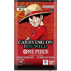 1 booster pack of One piece TCG Carrying On His Will - (OP-13)
12-card booster pack
