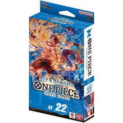 A Starter Deck using Whitebeard Pirates for a Theme! The new Leader “Ace & Newgate” has a crew including Kouzuki Oden, Izo, Marco, and other members to recreate the adventures of the Whitebeard Pirates!
It’s a Blue Mid Range Deck! Includes Elements to Increase the Fun! The Leader card’s ability to control the top card of the deck now has even more merits with the new cards! This deck also comes with 1 bonus pack containing a card with a special design!
Strong Even on its Own! Catch Up with Other Players fro