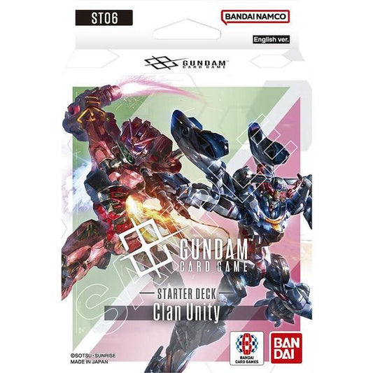 Featuring characters and Mobile Suits from series making their GCG debut! ST06 with a GQuuuuuX theme! Each deck contains 1 Bonus Pack with 1 of 16 cards from that deck in a special full-art holographic treatment. Some decks can be found with all cards in this treatment! New gameplay strategies and skills for more exciting gameplay! Easy to learn, difficult to master! Contents x1 Ready-to-play 50-card deck x10 Resource Cards x1 Bonus Pack (1 Card) x1 Paper Damage Counter x1 Rule/Playsheet