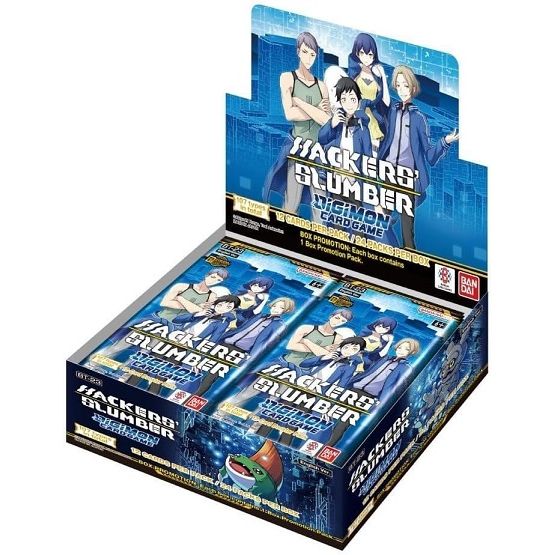 Launching October 24th, 2025, this booster box contains 12 cards per pack and 24 packs per box. It features characters from 'Digimon Story: Cyber Sleuth - Hacker's Memory', following the trend set by BT-22. This time, characters from the sequel, 'Digimon Story: Cyber Sleuth', are included in the lineup.